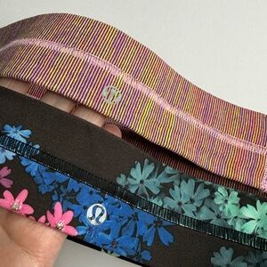 LULULEMON ATHLETICA Floral and Striped Headbands